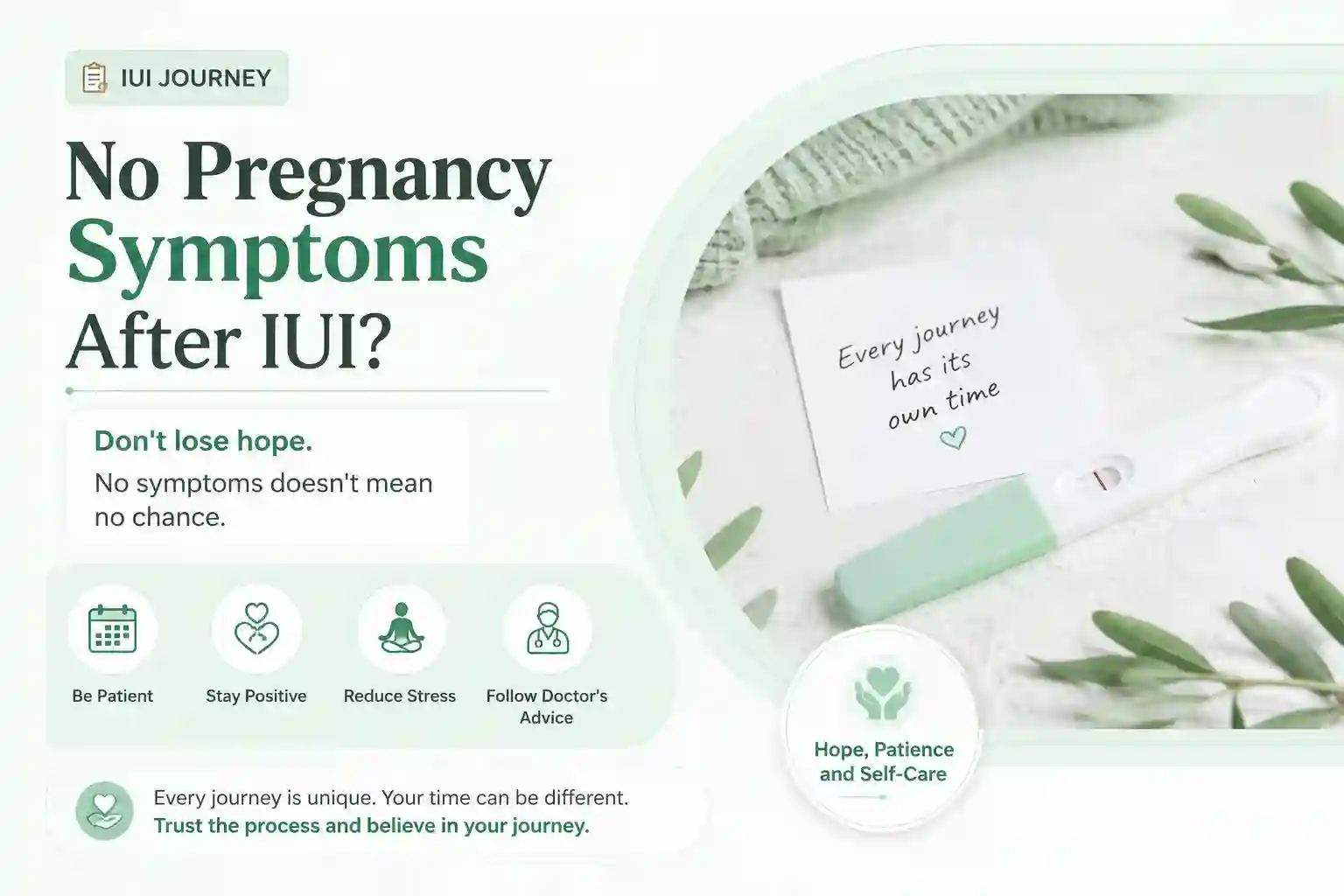 no pregnancy symptoms after iui