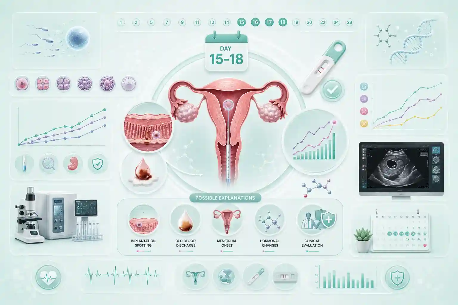 brown discharge after 15 -18 days of iui