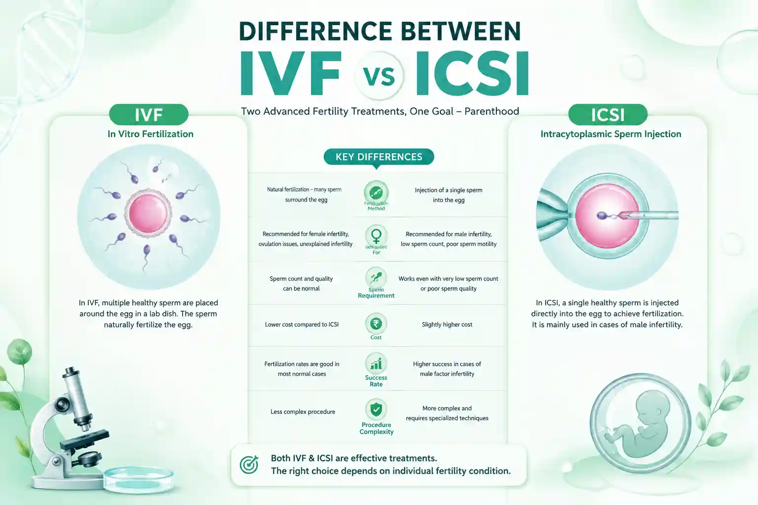 difference between ivf and icsi