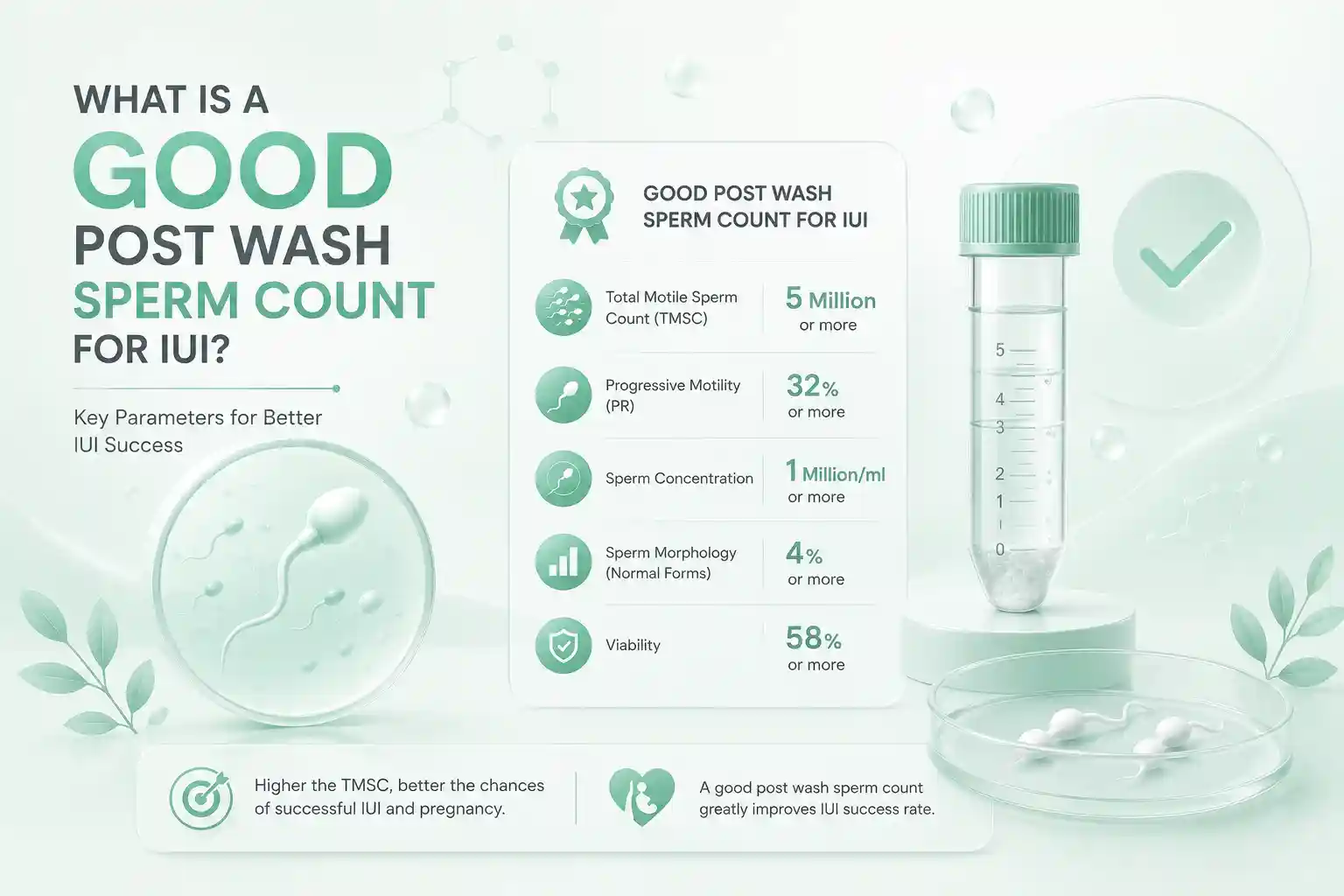 what is a good post wash sperm count for iui