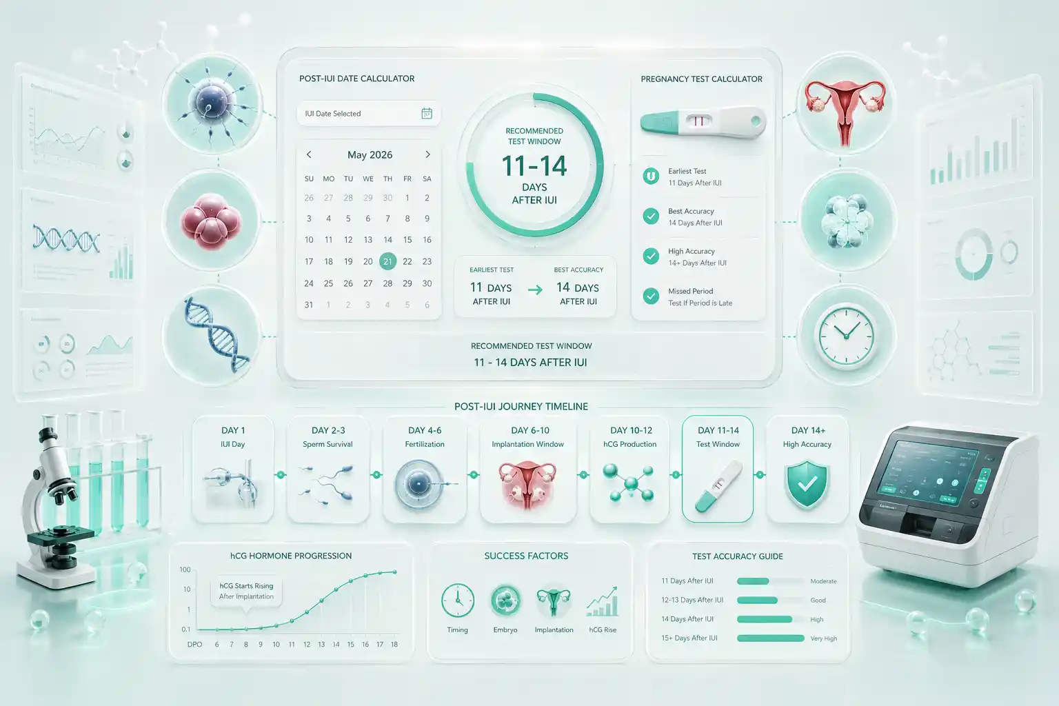 when to take pregnancy test after iui calculator