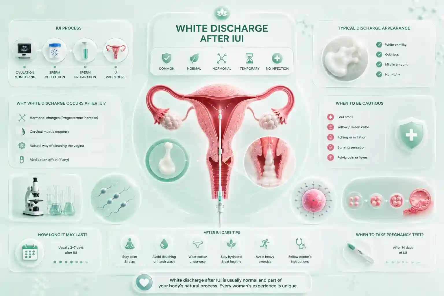 white discharge after iui
